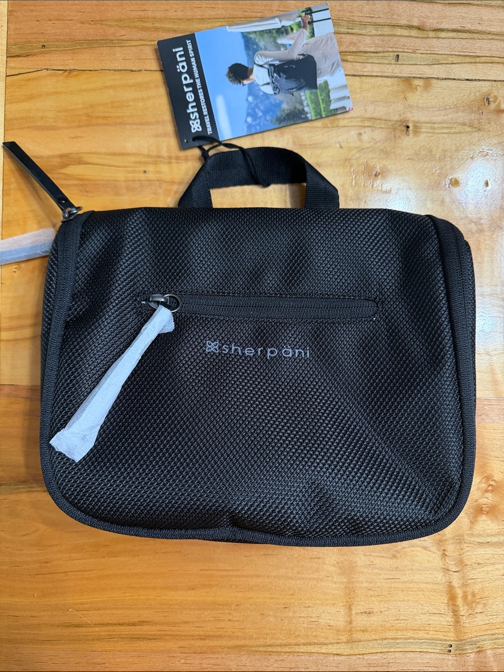 Sherpani Black Travel Toiletry Kit with Top Handle
